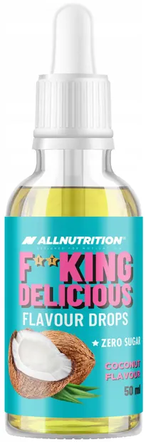 Picături cu aromă delicioasă Fitking Delicious Flavour Drops, cocos, 50 ml, AllNutrition