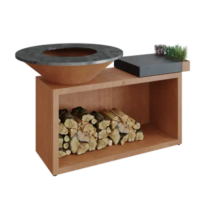 Gratar OFYR Corten 100 SD cu masa de lucru