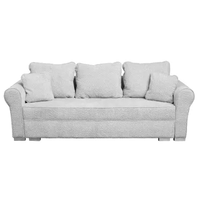 Canapea extensibila SARA N, 3 locuri, cu lada depozitare, gri deschis, 235x90x75 cm