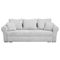Canapea extensibila SARA N, 3 locuri, cu lada depozitare, gri deschis, 235x90x75 cm