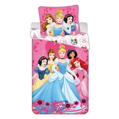 Lenjerie de pat pentru copii din bumbac pentru pat de o persoană 140x200 cm Princezny "Heart" – Jerry Fabrics