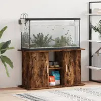 Gossi suport acvariu, stejar afumat, 101x41x58 cm, lemn prelucrat