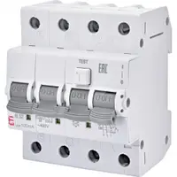 Intrerupator automat RCBO 3P+N 25A/30mA curba B Tip A 6kA KZS-4M Eti 002174906