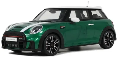Model de colecție OttOmobile Modern: Mașini - Mini Cooper (F56) JCW British Racing (Green IV) (2023)