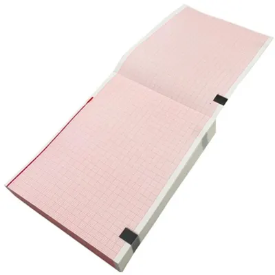 Set 2 x Hartie Electrocardiograf, Prima, 110 mm x 140 mm, Nihon Kohden, 143 Coli, Portocalie
