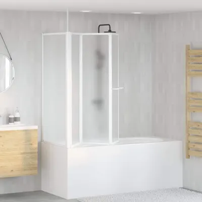 vidaXL Paravan cadă duș în formă de L 70x120x137 cm 4 panouri pliabil