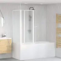 vidaXL Paravan cadă duș în formă de L 70x120x137 cm 4 panouri pliabil