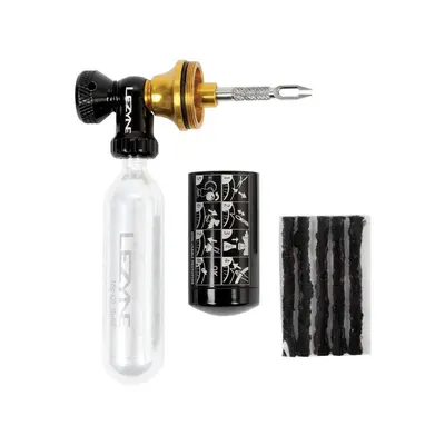 Lezyne Tubeless Co2 Blaster 2-în-1, aluminiu negru-auriu
