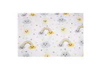 Lenjerie patut cu 3 piese 120x60 cm din bumbac model Curcubee si norisori