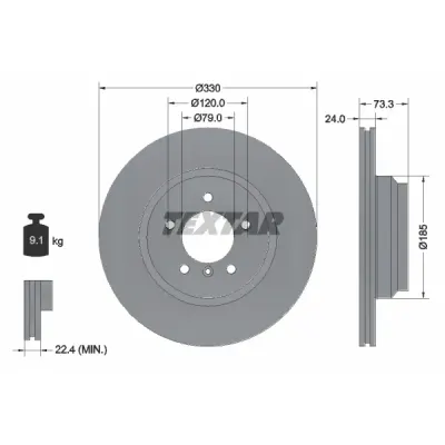 Disc frana TEXTAR 92137805