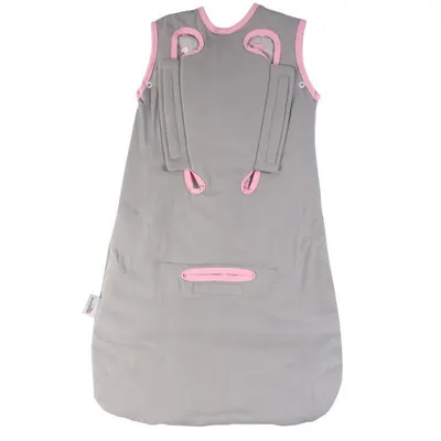 Sac de dormit multifunctional Grey Pink Elephant Travel 6-18 luni