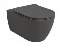 Vas wc suspendat, rimless, blackboard mat, cu spalare pure vortex, Hatria Planeta