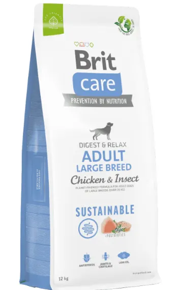 Brit Care Dog Sustainable Adult Large Breed Pui si Insecte - 1-kg