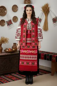 Vesta din stofa traditionala Draga