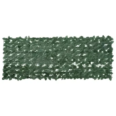 vidaXL Paravan de balcon cu frunze verde închis, 200x75 cm