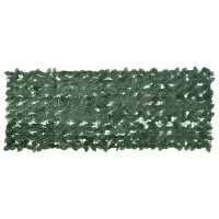 vidaXL Paravan de balcon cu frunze verde închis, 200x75 cm
