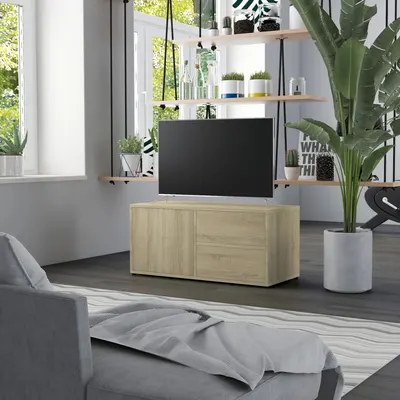 vidaXL Dulap TV, stejar sonoma, 80x34x36 cm, lemn prelucrat