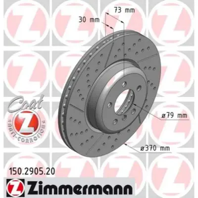 Disc frana ZIMMERMANN 150.2905.20