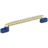 Neutral bus bars with two corner Izolators SHNI-6x9-20-U2-S