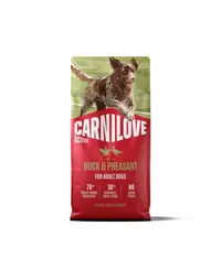 Hrană uscată câini activi 12 kg CARNILOVE Active Dog Duck and Pheasant Adult, rață și fazan