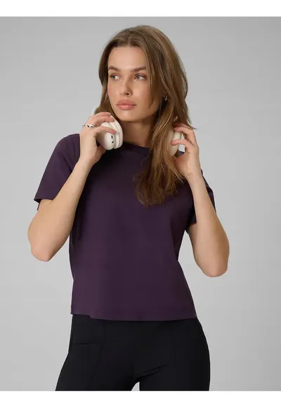 Tricou dama - mov - bumbac.