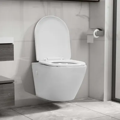 Gossi vas wc suspendat fara rama, alb, ceramica
