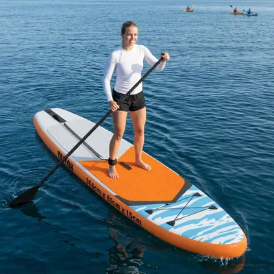 vidaXL Plăci de paddle gonflabile TRITON 366 x 81 x 15 cm albastru