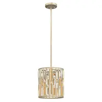 Lampa suspendata Gemma 1 Light Mini Pendant – Silver Leaf