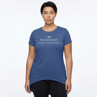 Tricou de gimnastică pentru femei Europa albastru