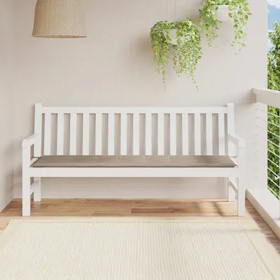 vidaXL Pernă de bancă de grădină gri taupe, 180x50x3 cm, textil oxford