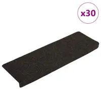 Gossi covorase scara autoadezive 30 buc maro inchis 65x21x4 cm