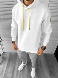 Hanorac barbati alb slim fit K175 25-4