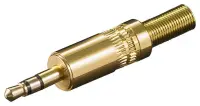 Conector aurit pentru lipit Stereo jack 3.5 mm 3 pini, cjack3mg