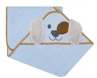 Prosop de baie cu gluga cu urechi din bumbac 80x80 cm Blue Dog
