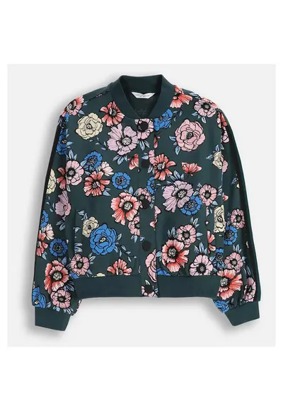 Jacheta bomber cu model floral -