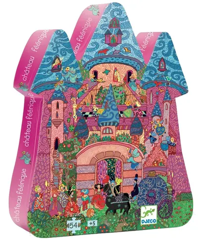 Puzzle pentru copii Djeco de 54 piese - Castelul zanelor