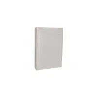 Practibox S dulap aparent cu Bara de nul - Usa alba - 3 randuri cu 18 module per rand