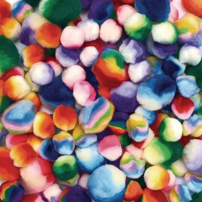 Pom-pom curcubeu - 180 de piese