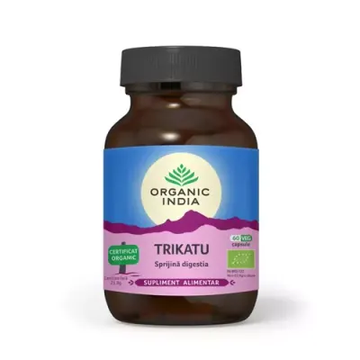 Trikatu, Sprijina digestia 60 cps ECO| Organic India