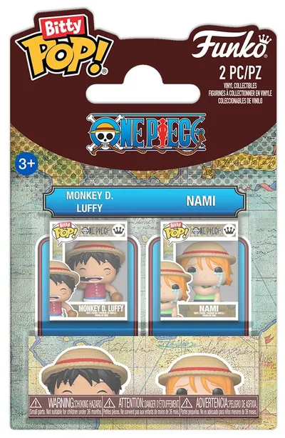Set mini figurine Funko Bitty POP! Animation: One Piece - Monkey D. Luffy & Nami