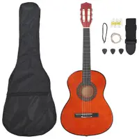vidaXL Set de chitară clasică de începători, 8 piese, 3/4 36"