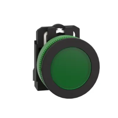 Harmony XB5, Lampa de control antimicrobiana, plastic, verde, Ø30, Led integrat, 230…240 V AC