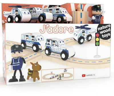 Set din lemn Jadore - Poliție, 25 piese