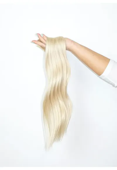 Extensii Clip-On Drept Blond Alb-ELCC1816S