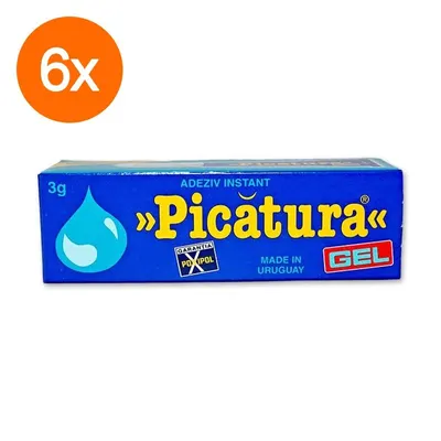 Set 6 Bucati Adeziv Instant Picatura Gel, 3 g