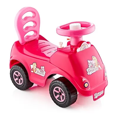 Ride-On pentru copii fara pedale Guclu Toys Selena Pink, spatar cu functia de impingere, volan cu claxon, recomndata copiilor de la 12 luni