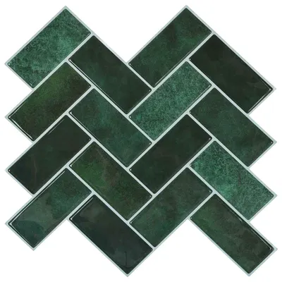 vidaXL Plăcuță în Zigzag 20 buc. Verde închis 30 x 30 cm