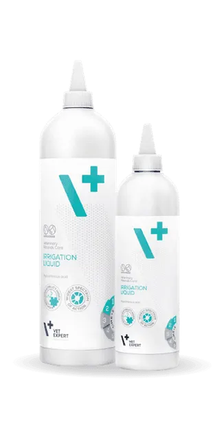 Solutie veterinara de clatire cu acid hipocloros pentru animale Vet Expert Irrigation Liquid 250 ml