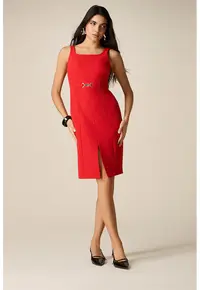 Rochie cambrata scurta - Rosu