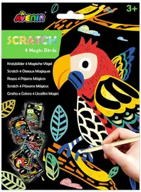 Imagini scratch Avenir – Păsări, 4 tablouri